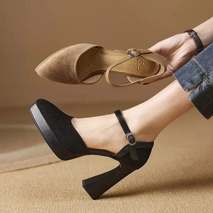 Women’s Platform Mary Jane Block Heels