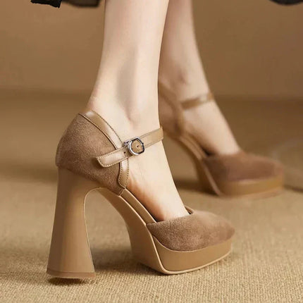 Women’s Platform Mary Jane Block Heels