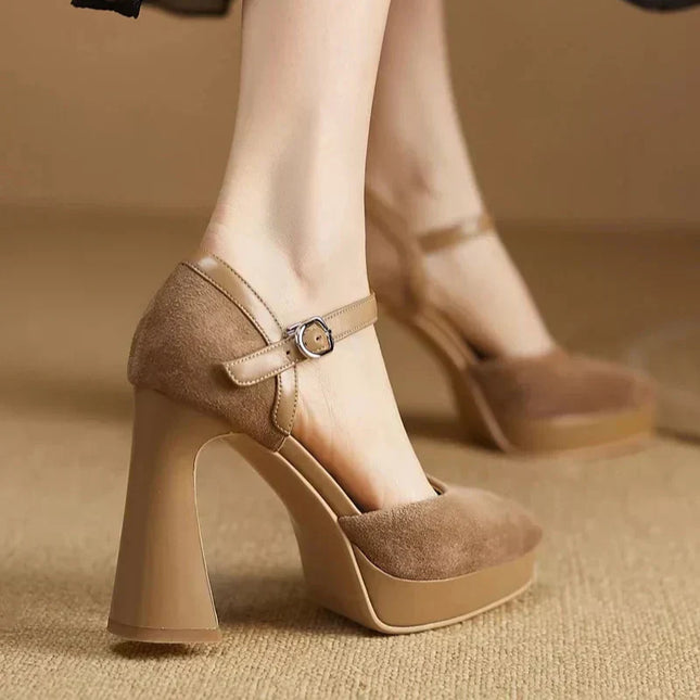 Women’s Platform Mary Jane Block Heels