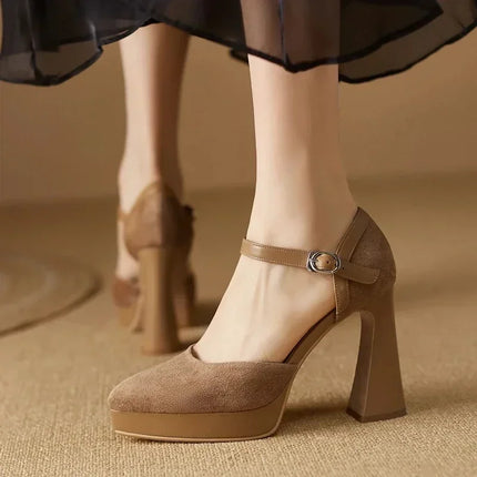 Women’s Platform Mary Jane Block Heels
