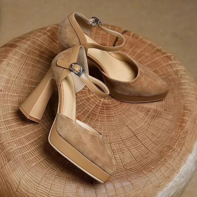 Women’s Platform Mary Jane Block Heels