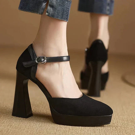 Women’s Platform Mary Jane Block Heels