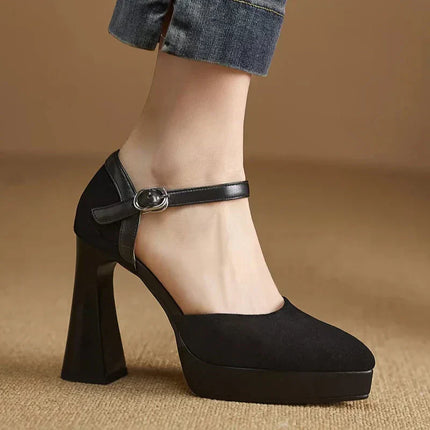 Women’s Platform Mary Jane Block Heels