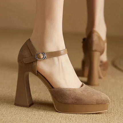 Women’s Platform Mary Jane Block Heels