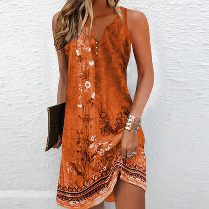 Women’s Printed Sleeveless Shift Dress