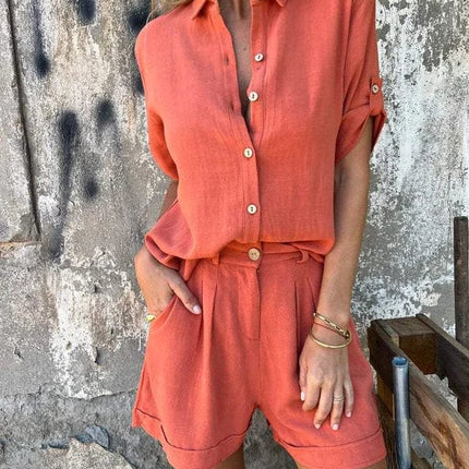 Women’s Relaxed Shirt and Shorts Set