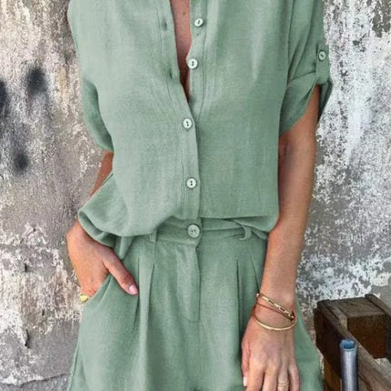 Women’s Relaxed Shirt and Shorts Set