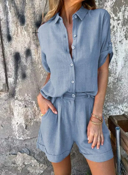 Women’s Relaxed Shirt and Shorts Set