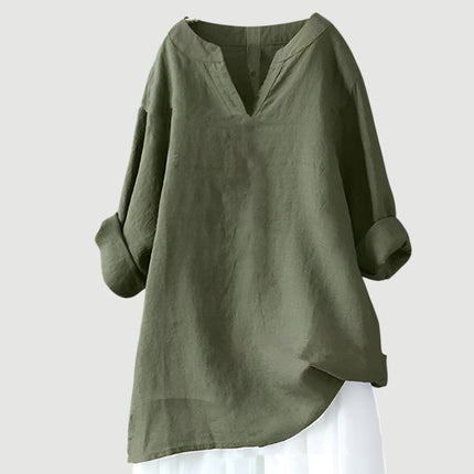 Women’s Relaxed Split Neck Tunic Top
