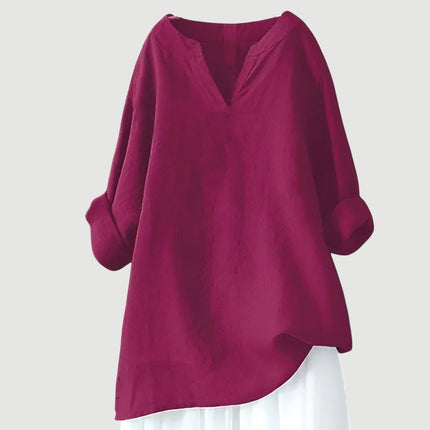 Women’s Relaxed Split Neck Tunic Top