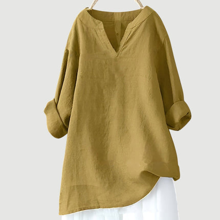 Women’s Relaxed Split Neck Tunic Top