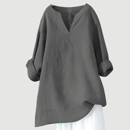Women’s Relaxed Split Neck Tunic Top