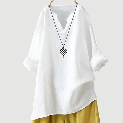 Women’s Relaxed Split Neck Tunic Top