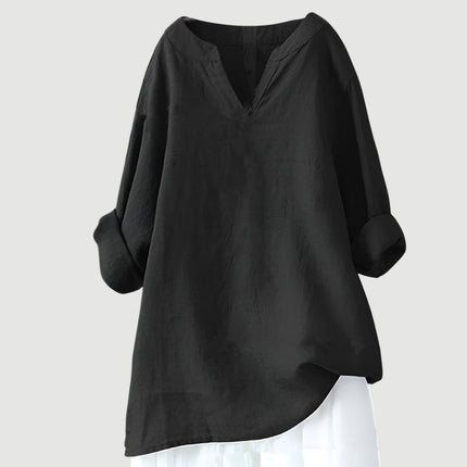 Women’s Relaxed Split Neck Tunic Top