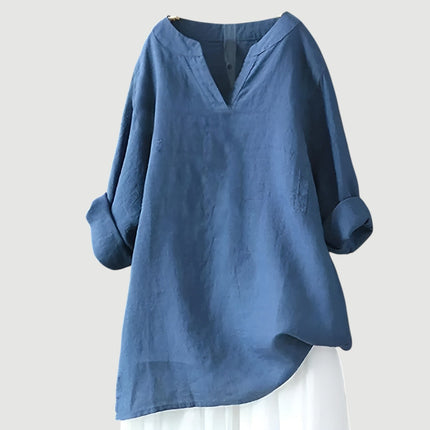Women’s Relaxed Split Neck Tunic Top