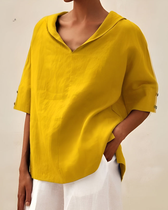 Women’s Relaxed V-Neck Tunic Blouse
