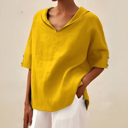 Women’s Relaxed V-Neck Tunic Blouse