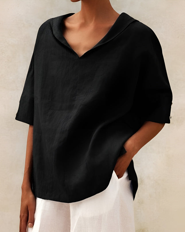 Women’s Relaxed V-Neck Tunic Blouse
