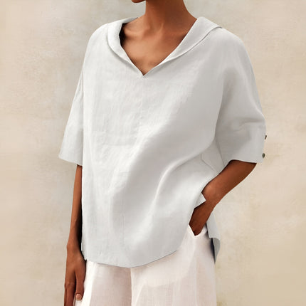 Women’s Relaxed V-Neck Tunic Blouse