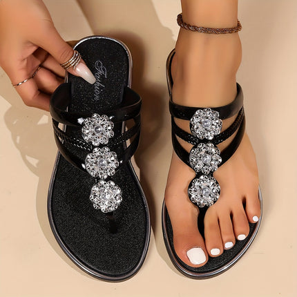 Women’s Rhinestone Toe Ring Sandals