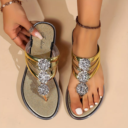 Women’s Rhinestone Toe Ring Sandals