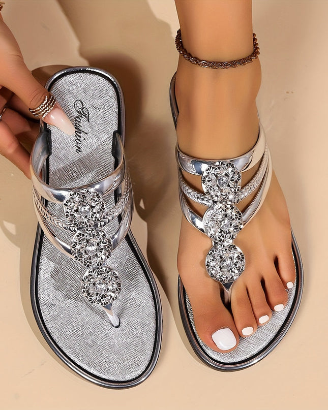 Women’s Rhinestone Toe Ring Sandals