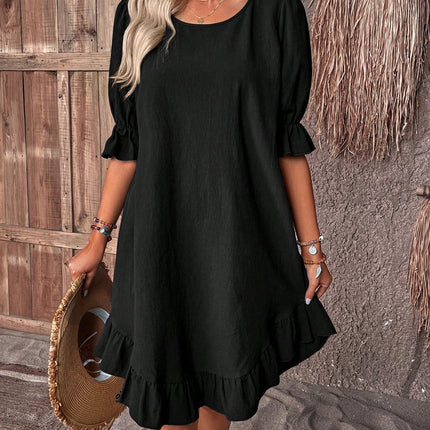 Women’s Ruffle Hem Shift Dress