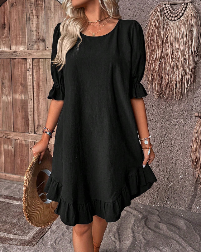 Women’s Ruffle Hem Shift Dress