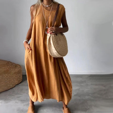 Women’s Sleeveless Boho Maxi Dress