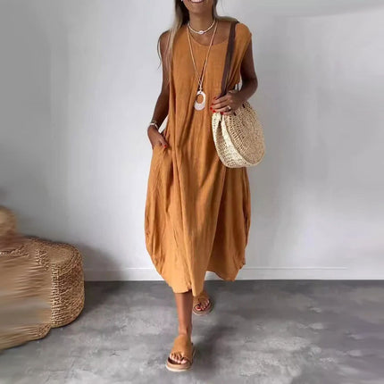 Women’s Sleeveless Boho Maxi Dress