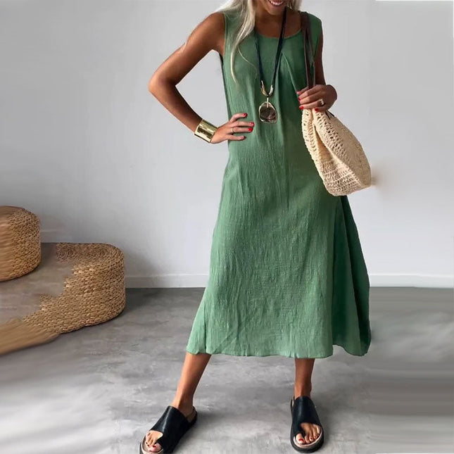 Women’s Sleeveless Boho Maxi Dress