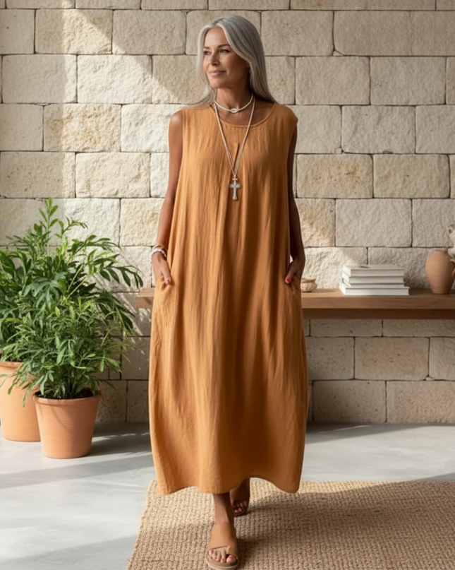 Women’s Sleeveless Boho Maxi Dress