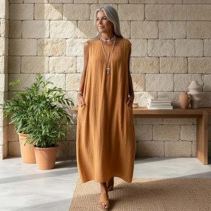 Women’s Sleeveless Boho Maxi Dress