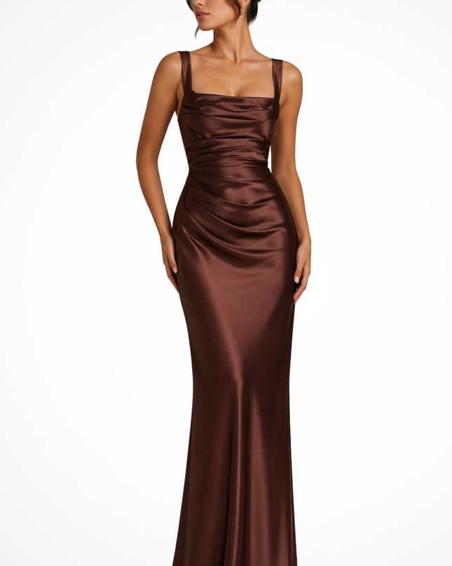 Women’s Square Neck Mermaid Maxi Dress