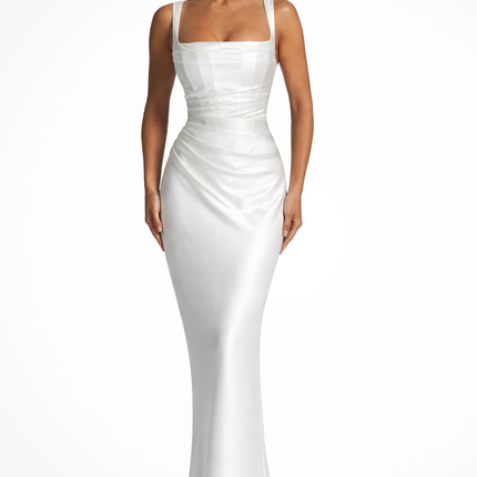 Women’s Square Neck Mermaid Maxi Dress
