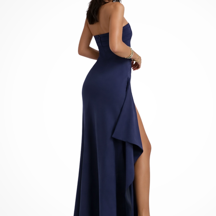 Women’s Strapless High Slit Maxi Dress