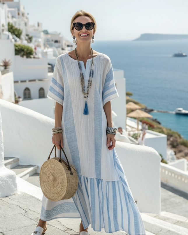 Women’s Stripe Panel Maxi Dress