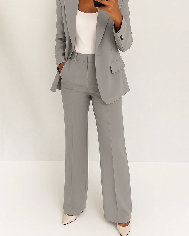 Women’s Tailored Blazer and Straight Leg Trouser Set