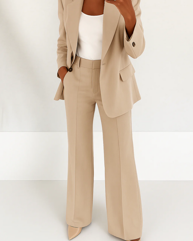 Women’s Tailored Blazer and Straight Leg Trouser Set