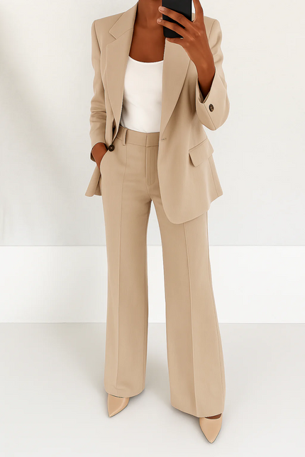 Women’s Tailored Blazer and Straight Leg Trouser Set