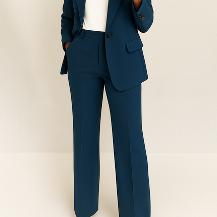 Women’s Tailored Blazer and Straight Leg Trouser Set