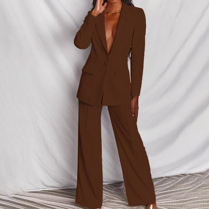 Women’s Tailored Blazer and Wide Leg Trouser Set