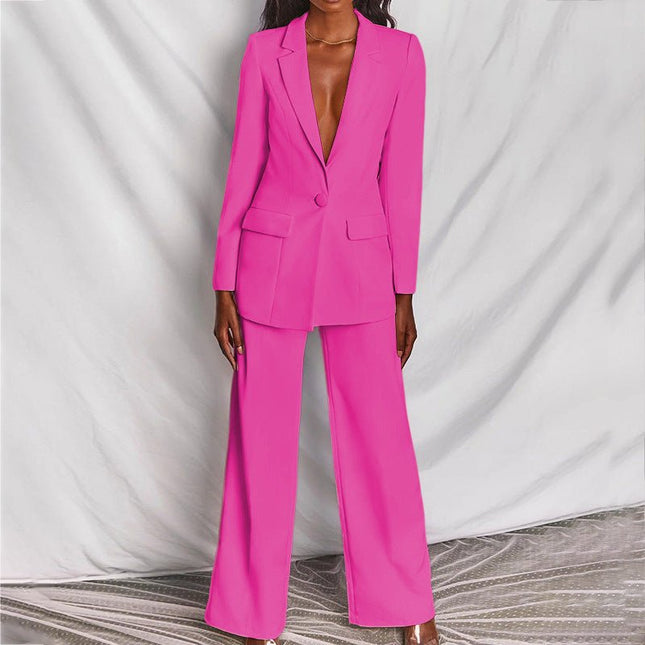 Women’s Tailored Blazer and Wide Leg Trouser Set