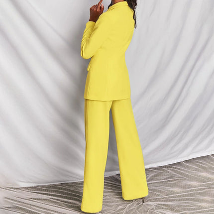 Women’s Tailored Blazer and Wide Leg Trouser Set