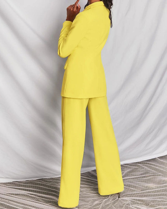 Women’s Tailored Blazer and Wide Leg Trouser Set