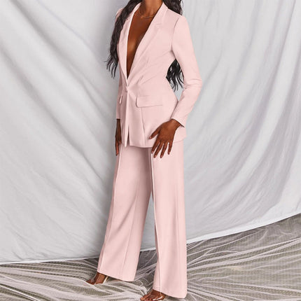 Women’s Tailored Blazer and Wide Leg Trouser Set