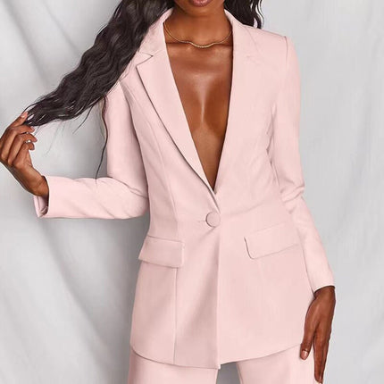 Women’s Tailored Blazer and Wide Leg Trouser Set