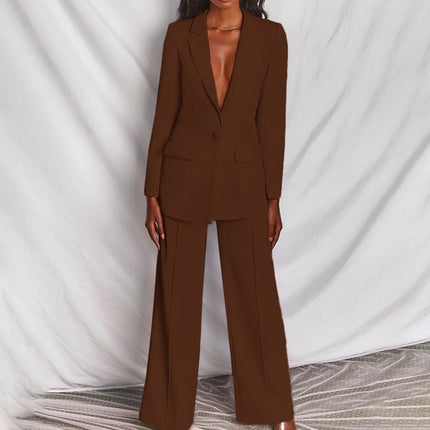 Women’s Tailored Blazer and Wide Leg Trouser Set