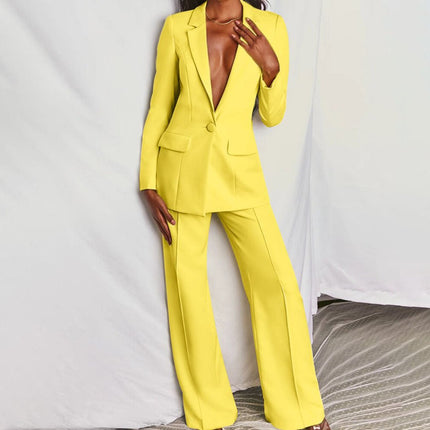 Women’s Tailored Blazer and Wide Leg Trouser Set
