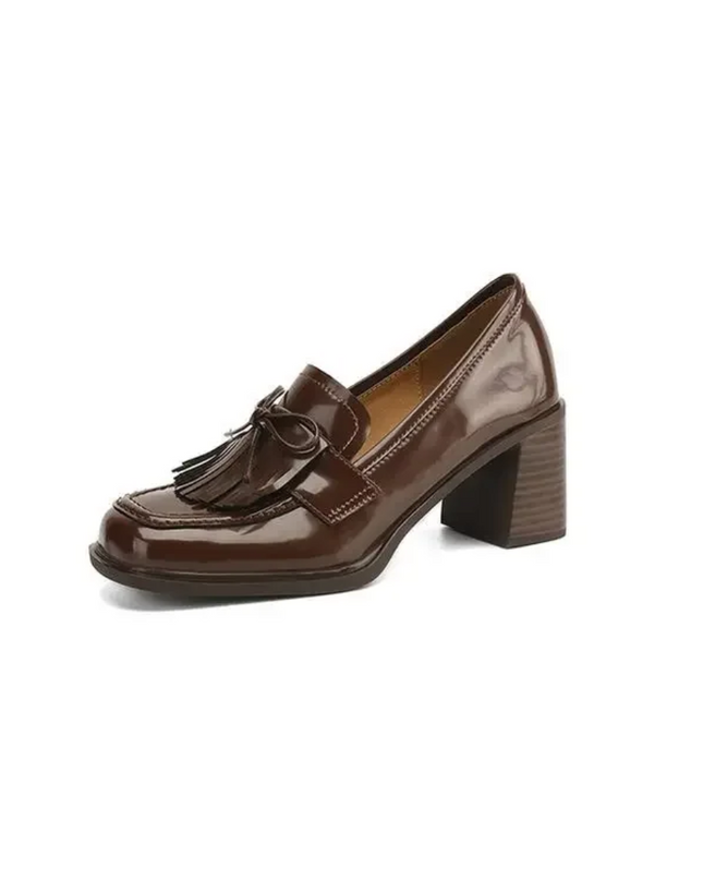 Women’s Tassel Loafer Block Heel Pumps